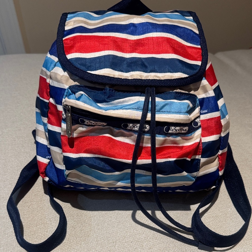 LeSportsac Multicolor Striped Backpack